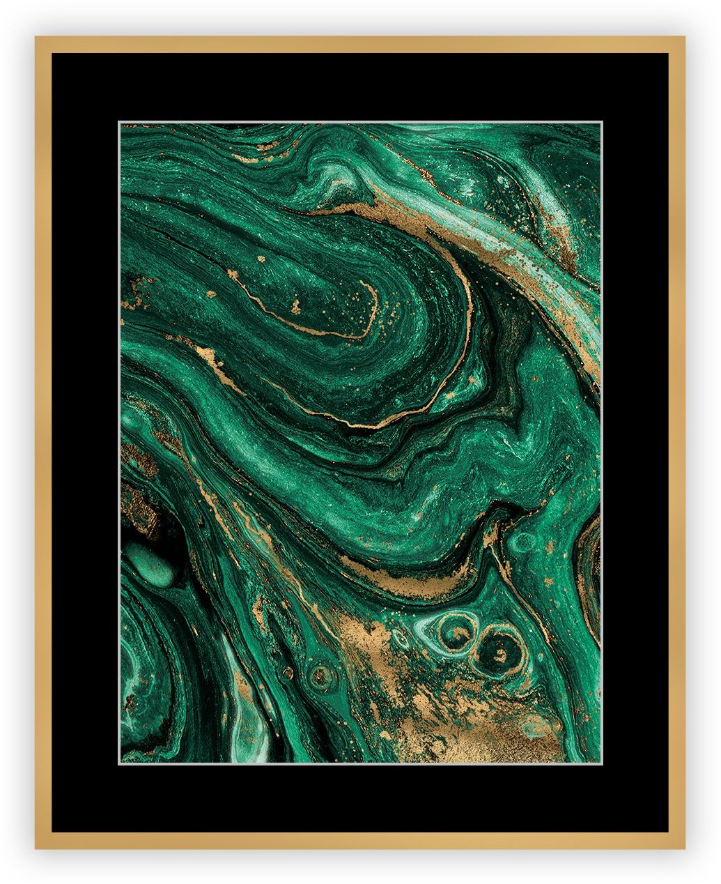 Dekoria Obraz Abstract Green&Gold II 40 x 50cm 183-054-00