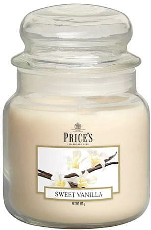 Price's Candles Prices Candles Świeca w szklanym słoju Słodka wanilia 411 g