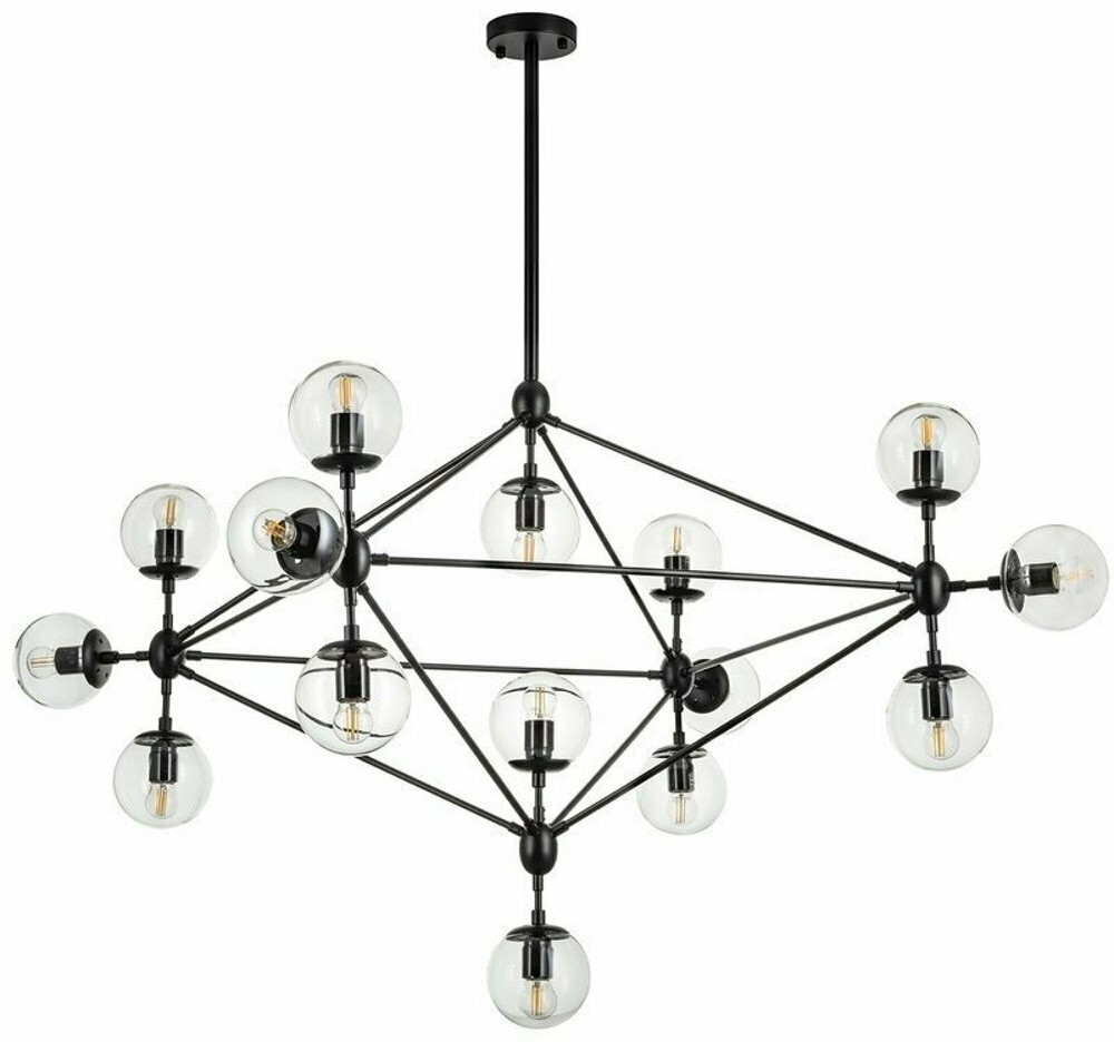 Step into Design Lampa wisząca ASTRIFERO-15 transparentno czarna 110 cm ST-9047-15 transparent