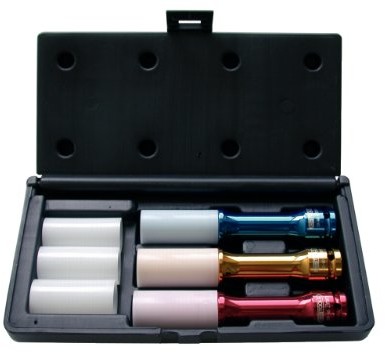 KS Tools 515.1040 1/2 cala Komplet klucz nasadowy siły, długie, 6-częściowy, aluminiowe 17  21 MM 515.1040