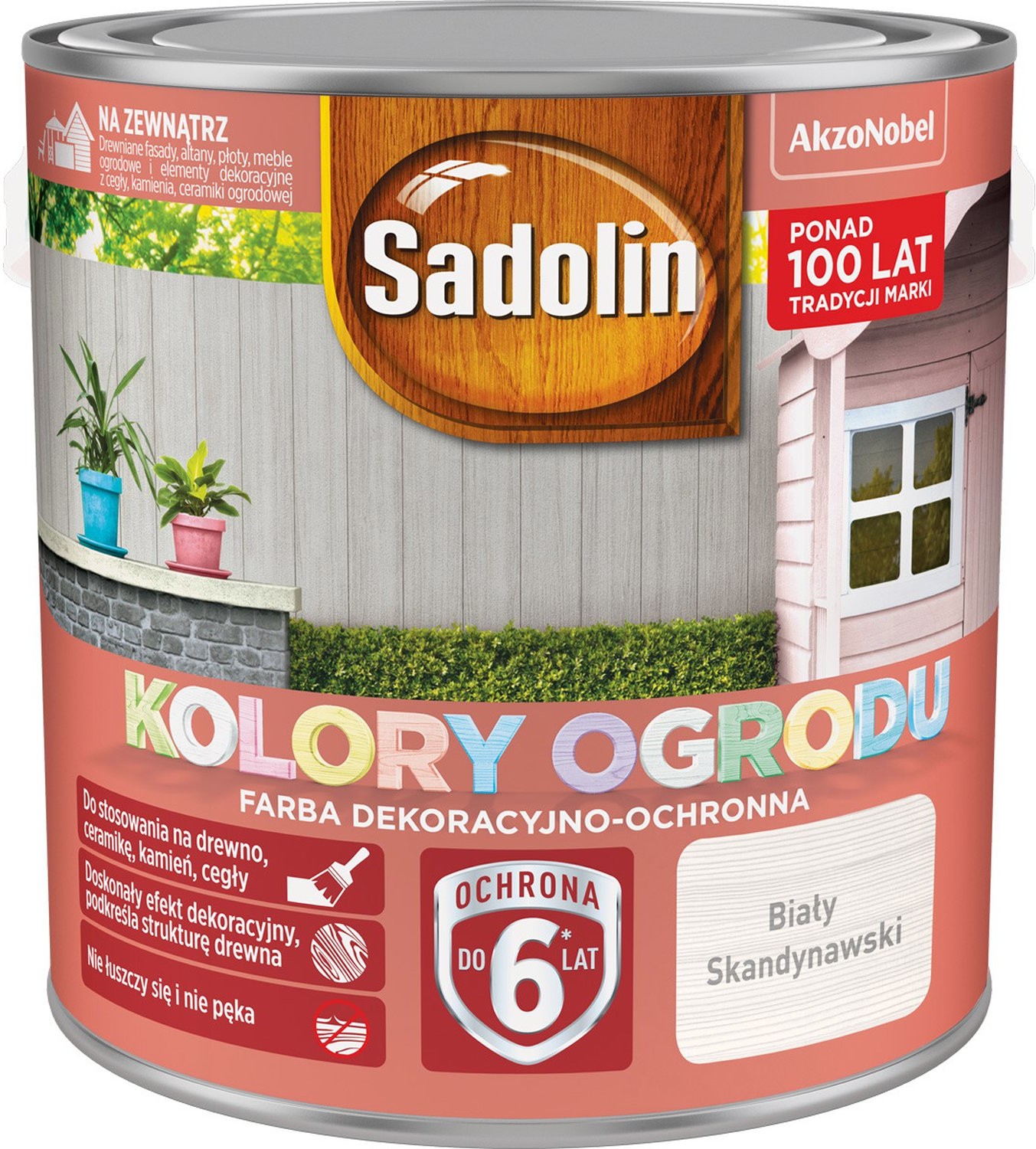 Sadolin Kolory ogrodu Biała skandynawia 2,5 l