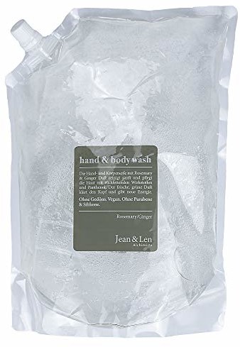 Jean & Len Rosemary/Ginger Hand & Body Wash 1,5 l, 1500 ml