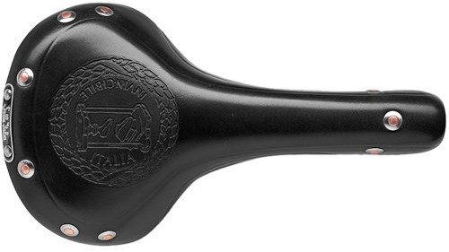 Sella italia Sella Italia unisex mitica z chromowanego Full skórzane siodełka, czarna, One Size 20I082A2010EA001