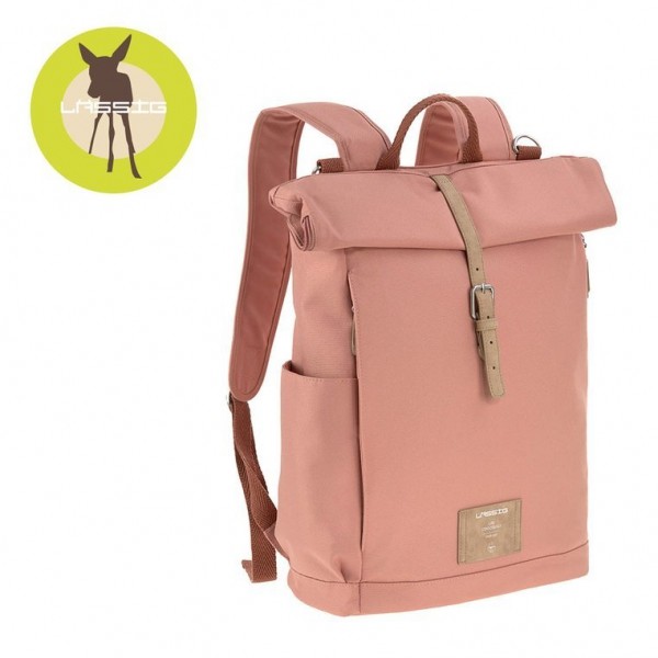 Lassig Green Label Plecak dla mam z akcesoriami Rolltop Backpack Cinnamon