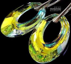 Swarovski NOWE duże kolczyki AURORA HELIOS SREBRO