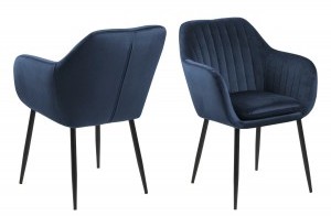 D2.Design Krzesło Emilia Velvet deep blue/black 162372