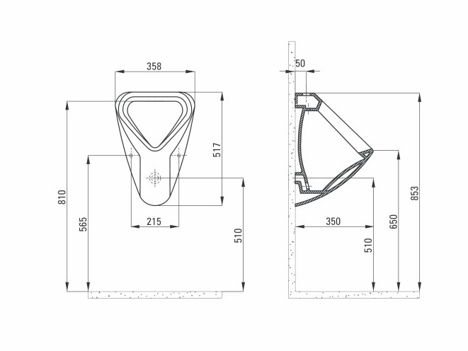 Deante Deante Peonia Pisuar 35,8x35 cm biały CDE6P3W