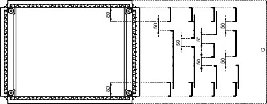 SCHNEIDER Przepust-kablowy-1-wejście-do-Spacial-SF-600x400mm NSYEC64