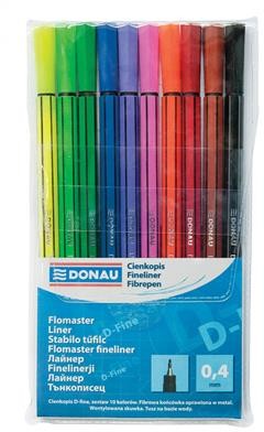 Donau Cienkopis D-Fine, 0,4 mm, 10 szt., mix kolorów 7362910PL-99