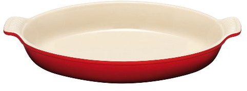 Le Creuset naczynie do zapiekania tradycji, owalne, 36 cm, czerwony (Kirschrot), 28 cm 91004028060100