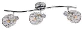 Krislamp Venus KR 373-3L Listwa plafon spot oprawa sufitowa 3x40W E14 chrom