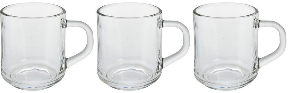 Komplet szklanych kubków do kawy Excellent 240 ml, 3 szt.