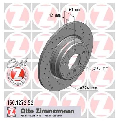 Zimmermann Tarcza hamulcowa 150.1272.52