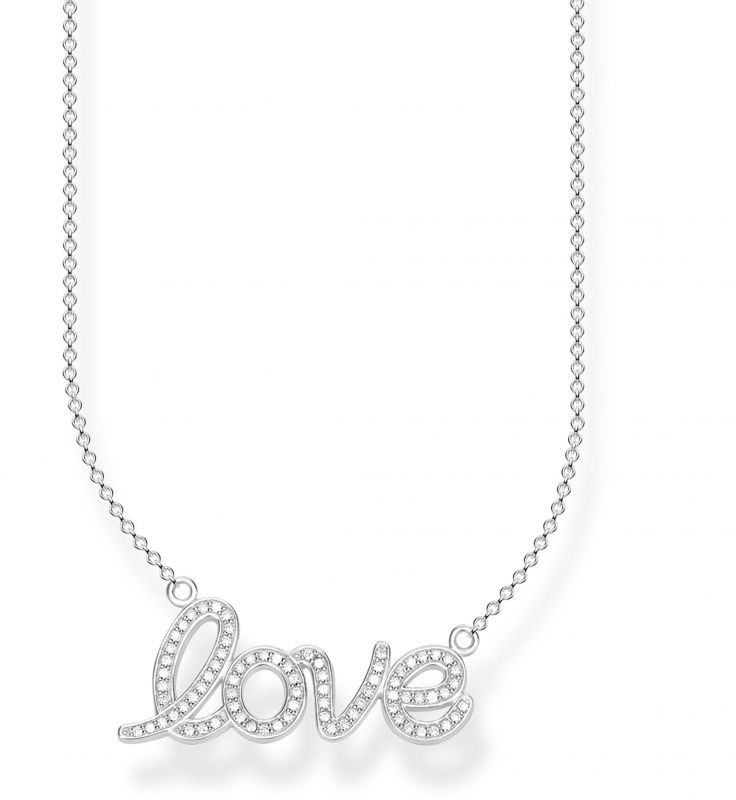 Thomas Sabo Love Anchor Silver 'Love' Zirconia Necklace KE1848-051-14-L45V