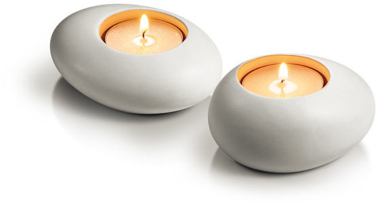 Tescoma Tescoma Świecznik na tealight FANCY HOME Stones 2 szt., biały 906850.11
