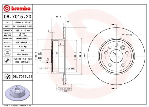 BREMBO 08.7015.21