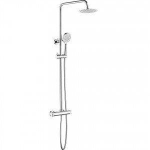 Laveo PLV 00OB Kolumna natryskowa z baterią Długość drążka 860-1410 mm Wysokość 860-1410 mm Szerokość 270 mm Głębokość 490 mm Wymiar słuchawki 256x120 mm Długość węża 1500 mm Wykończenie chrom