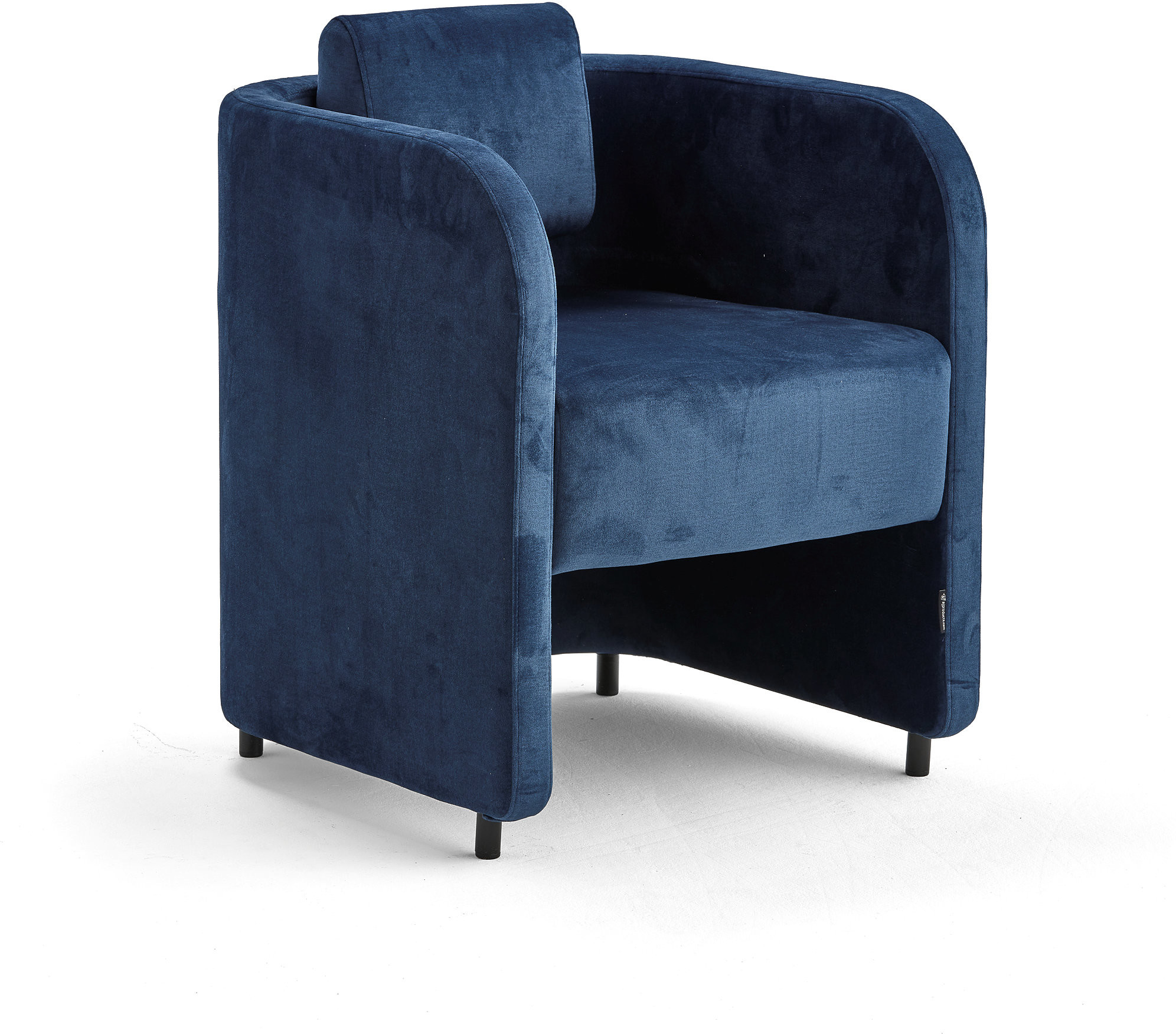 AJ Produkty Fotel COMFY, na nogach, welur, niebieski