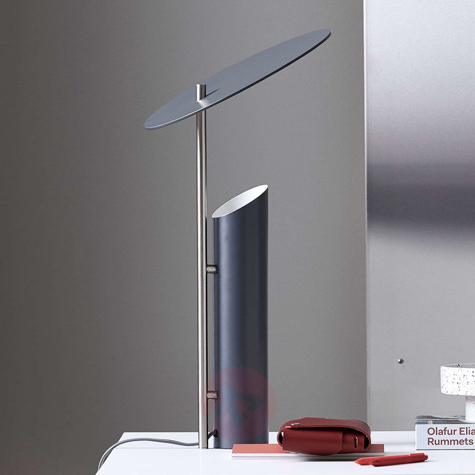 Verpan Reflect lampa stołowa, szara