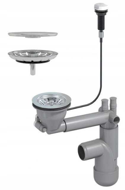 Durasan Przyścienny Syfon Oszczędzający Przestrzeń 1KOMORA