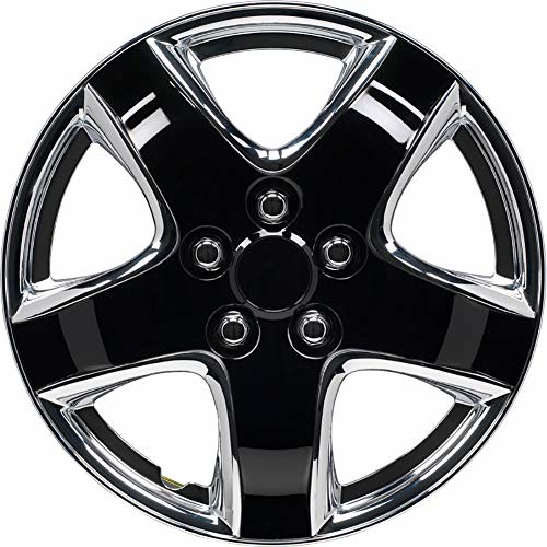 AUTOSTYLE Zestaw kołpaków ozdobnych Maine 14 cali, chromowane/czarne KT-998-14C/IBK
