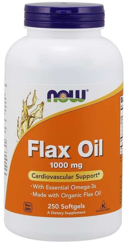 Now Foods Flax Oil 1000 mg - Olej lniany (250 kaps.)