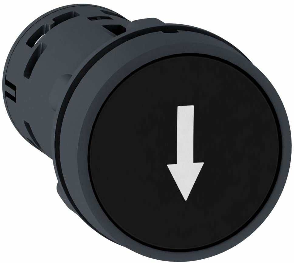 SCHNEIDER Przycisk-płaski-czarny-samopowrotny-STRZAŁKA-DÓŁ-bez-podświetlenia XB7NA25343
