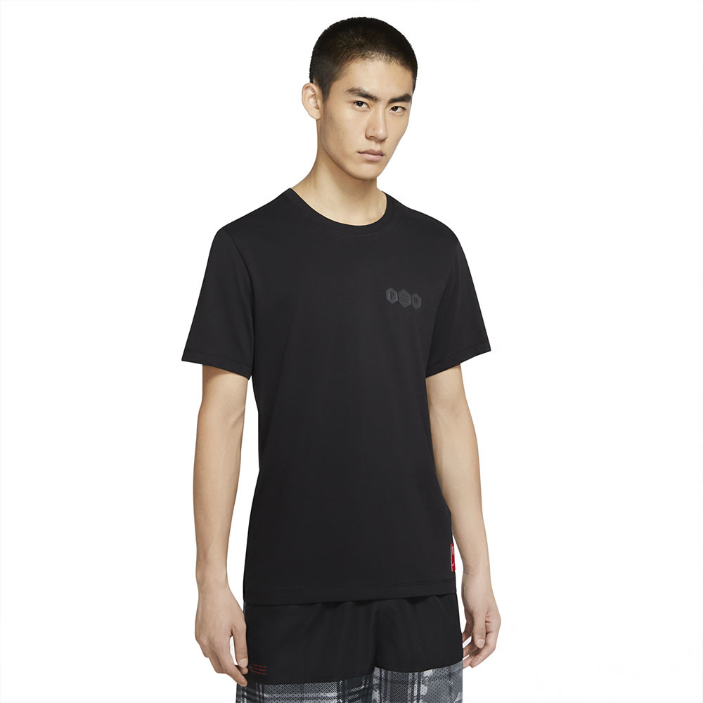 Nike Męski T-shirt do koszykówki Dri-FIT Kyrie Logo - Czerń CV2060-010