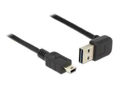 Delock EASY-USB-KAB.2.0 A (gewink. czy/UN) > Mini-B 0.5 m Czarny 85184