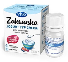 Vivo Zakwaska do Jogurtu Typ Grecki bezglutenowe 2 Fiolki 1g -