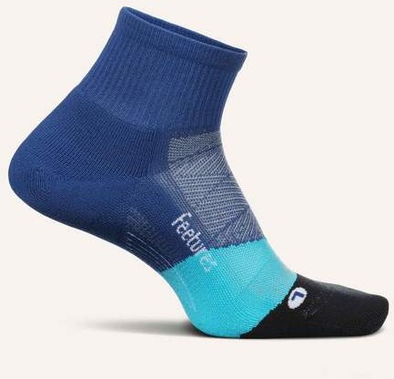 FEETURES FEETURES Skarpetki do biegania krótkie ELITE LIGHT CUSHION QUARTER niebieskie