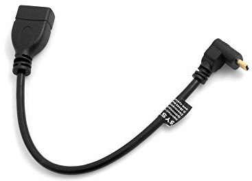 System-S Micro HDMI wtyk kąt do góry 90° do gniazda HDMI kabel 22 cm
