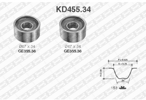 SNR Zestaw paska rozrządu KD455.34