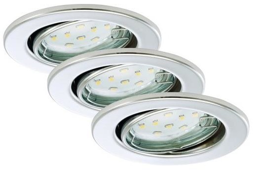Briloner Briloner 7225-038- PACK 3x LED Łazienkowe oswietlenie wpuszczane FIT 3xGU10/3W/230V