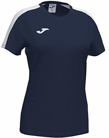 Joma Joma Damska koszulka Academy z krótkim rękawem niebieski Marine-biały S 901141.332