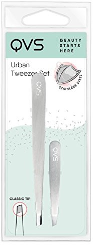 QVS QVS Pęseta ze skośną końcówką (plus mikropęseta) 1 x 2 sztuki