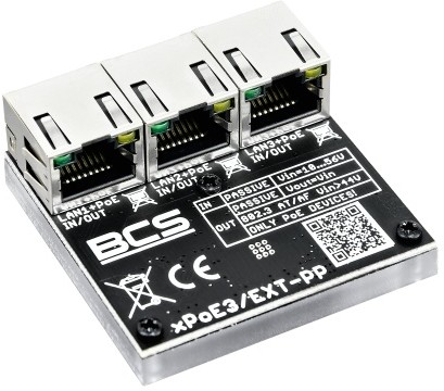 BCS Switch PoE 3-portowy xPoE3/EXT-PP extender XPOE3/EXT-PP