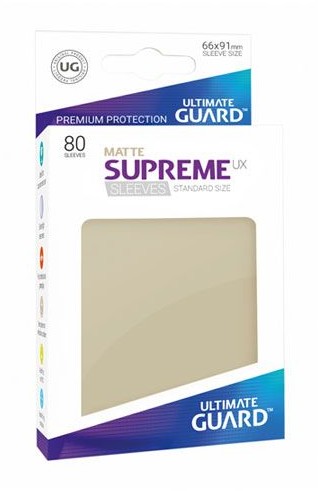 Ultimate Guard Guard Supreme UX Sleeves Standard Size Matte Sand (80)