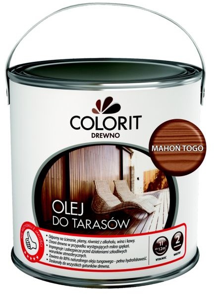 Colorit Olej do taras$474w  Drewno maho$475 togo 2 5 l
