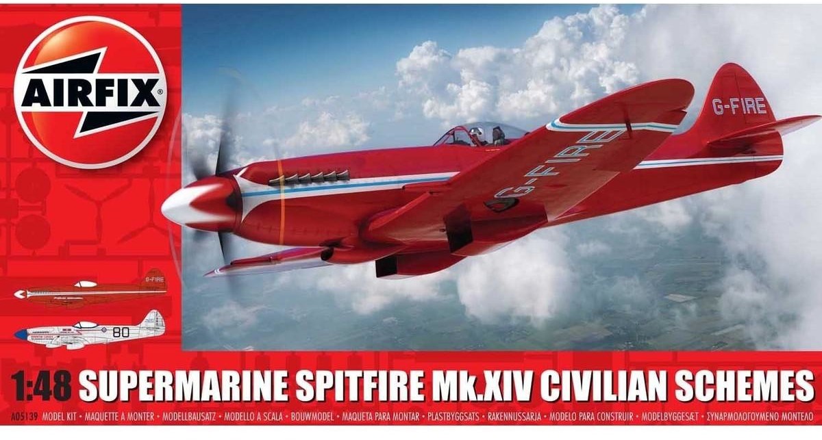 AirFix Myśliwiec Supermarine Spitfire MkXIV malowanie cywilne 05139