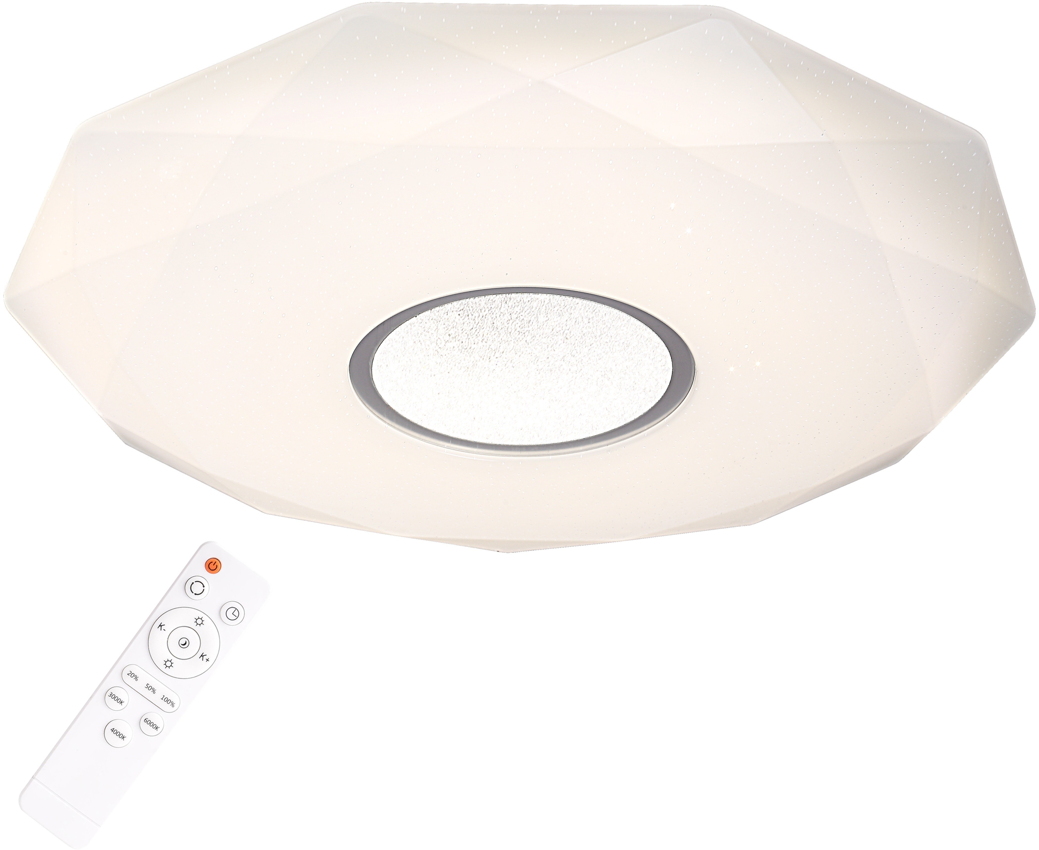 Polux Plafon śr 100cm DIAMOND 120W 7200lm z pilotem 316592 SANICO 316592