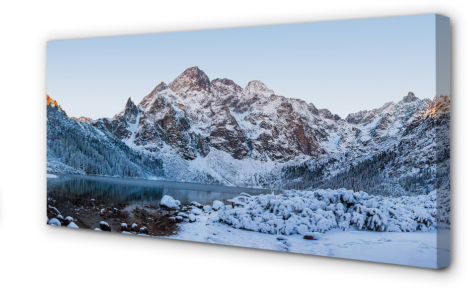PL Tulup Obrazy na płótnie Góry zima śnieg jezioro 120x60cm