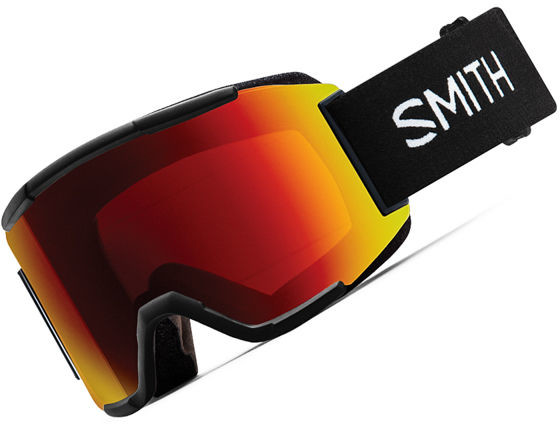 Smith SQUAD Black ChromaPop Sun Red męskie okulary snowboardowe 90061295