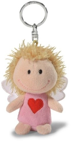 Nici NICI 34554  anioł stróż, jestem zawsze przy sobie, breloczek do kluczy, 7 cm, różowa