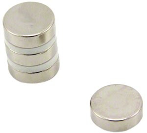 first4magnets first4magnets F215-4 Magnes Expert 15 mm średnicy x 5 mm grubości N42 magnes neodymowy - 5,4 kg ciągnięcie (4 sztuki) F215-4