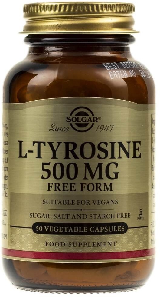 Solgar L-Tyrozyna 500 mg - 50 kapsułek