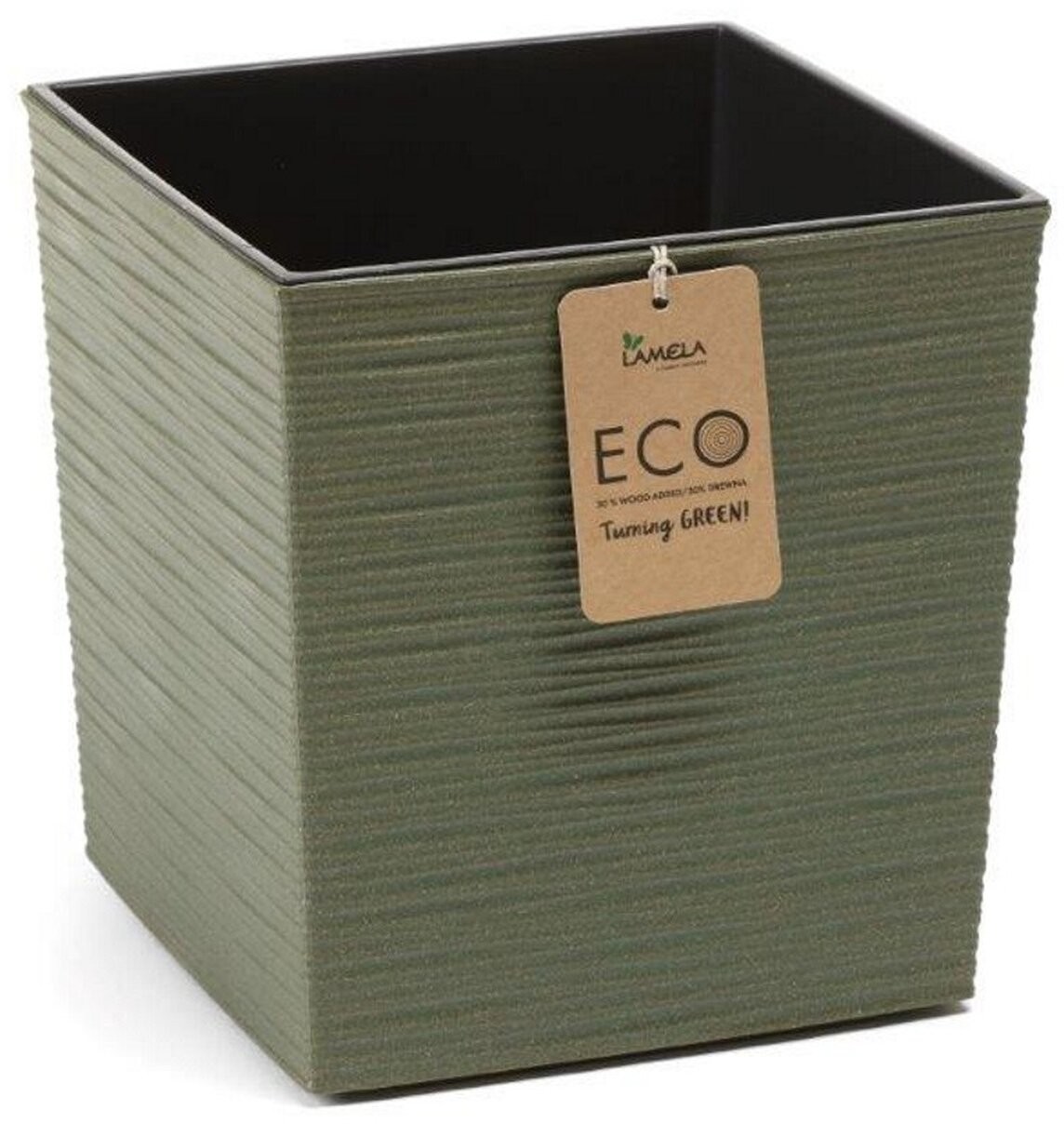 LAMELA Doniczka Juka ECO 25x25 cm dłuto zielony leśny