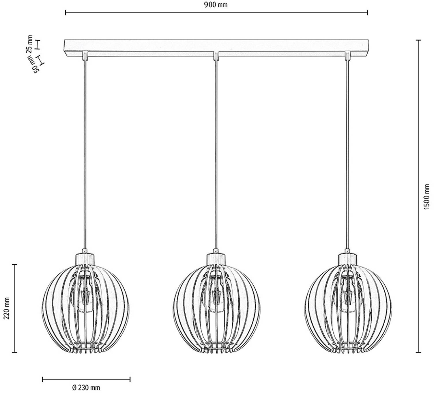 ENVOLIGHT Envolight Clay lampa wisząca sklejka brzoza 3-pkt.