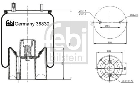 FEBI Mieszek, klimatyzacja FEBI 38830