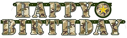Unique Party Supplies Military Camo impreza Supplies, w rozmiarze uniwersalnym, zielony 48538